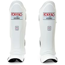 YOKKAO Matrix Muay Thai Kickboxing MMA Shin Guards with Knee Guards Matrix - White - S