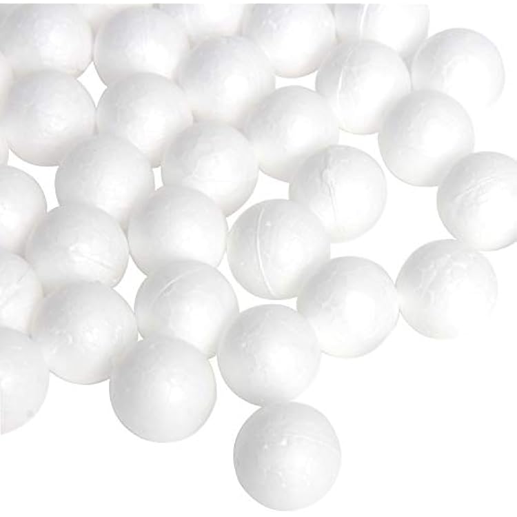100 Pieces Foam Craft Balls 20 mm0.75 inch White Polystyrene Foam Ball for DIY Art Craft,Ornaments,Household,School Projects and Christmas Decorations