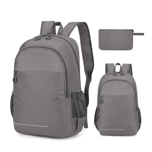 Lovelinks21 18L Packable Hiking Backpack Small Ultra Lightweight Foldable Travel Camping Daypack for Men Women Gray
