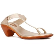BATA Womens Slip-On Heels Sandals with Cushioned Footbed, Lightweight Sole & Open-Toe Heeled Slippers & Flats, Comfortable Ethnic Footwear for Weddings, Festive Events, Daily & Party Wear