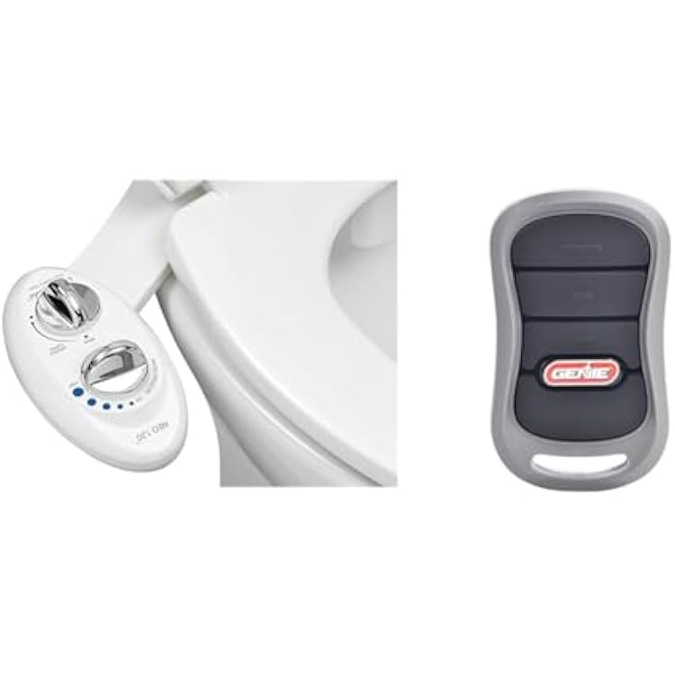 LUXE Bidet NEO 120 - Self-Cleaning Nozzle, Fresh Water Non-Electric Bidet Attachment for Toilet Seat & Genie Authentic G3T-R 3-Button Intellicode Garage Door Opener Remote with