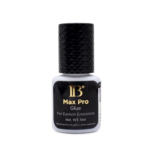 Lash Eyelash IB Max Pro Glue 0.3-0.5Sec Drying Time,Retention 8-10Weeks Strong Black Adhesive Professional Salon Use by Lava