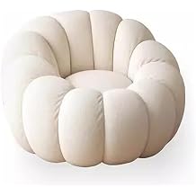 Small Sofa White Lamb Velvet Pumpkin Chair Living Room Balcony Leisure Sofa Chair Single Sofa Bedroom Lazy Sofa Chair Small Couch for Bedroom
