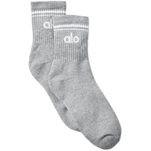 Alo Unisex Half-Crew Throwback Sock - Navy/White (Grey/White)