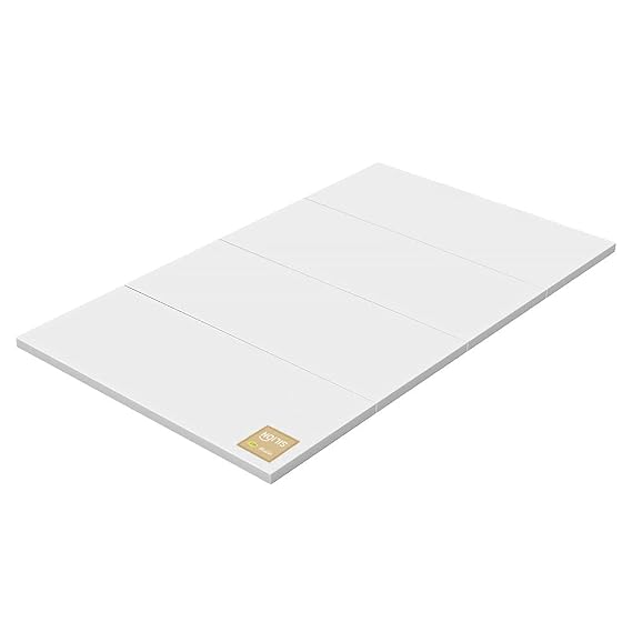 Eco Silion Urban, Folding Baby Play Mat Eco-Friendly Non-Toxic Non-Slip Reversible Waterproof (SG (95x55 inch), Milk)