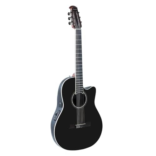 Ovation Celebrity Traditional Classic Nylon E-Acoustic Guitar CS24C-5G, CSMidCutaway, Black Gloss
