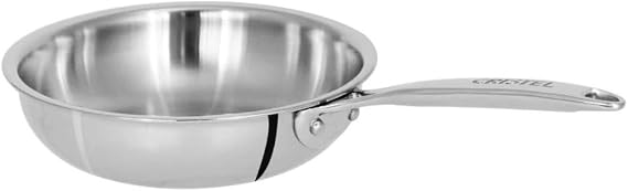 Cristel Castel'Pro Mini Frying Pan, 3.5" Diameter, 3-Ply Construction, Safe for All Hobs + Induction