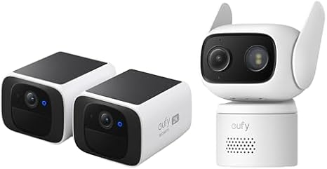eufy Security S220 SoloCam 2-Cam Pack & Wired Cam C31 (Bundle)