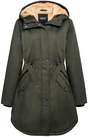 Orolay Womens Thicken Fleece Lined Parka Winter Coat Hooded Jacket with Pockets
