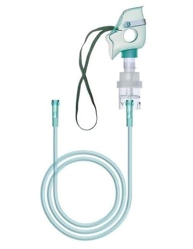 Pediatric Oxygen Mask with 7 Feet Tubing, Adjustable Elastic Strap, DEHP-Free, Latex-Free, for Children, 2 Pack
