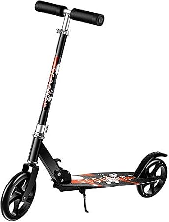 Scooters Kick Scooter for Adults Kids Big Wheel Scooter for Adult Teens Lightweight Adjustable Foldable Commuter Kick Scooter with Rear Fender Brake Non-Electric 220 Lbs Weight Capacity
