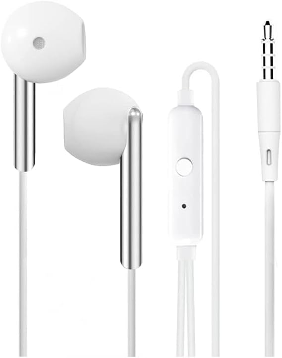 heartz K103 3.5mm Jack Girişli Metal Yüksek Ses Sporcu Kulak İçi Extra Bass Beyaz Kulaklık Stereo beyaz