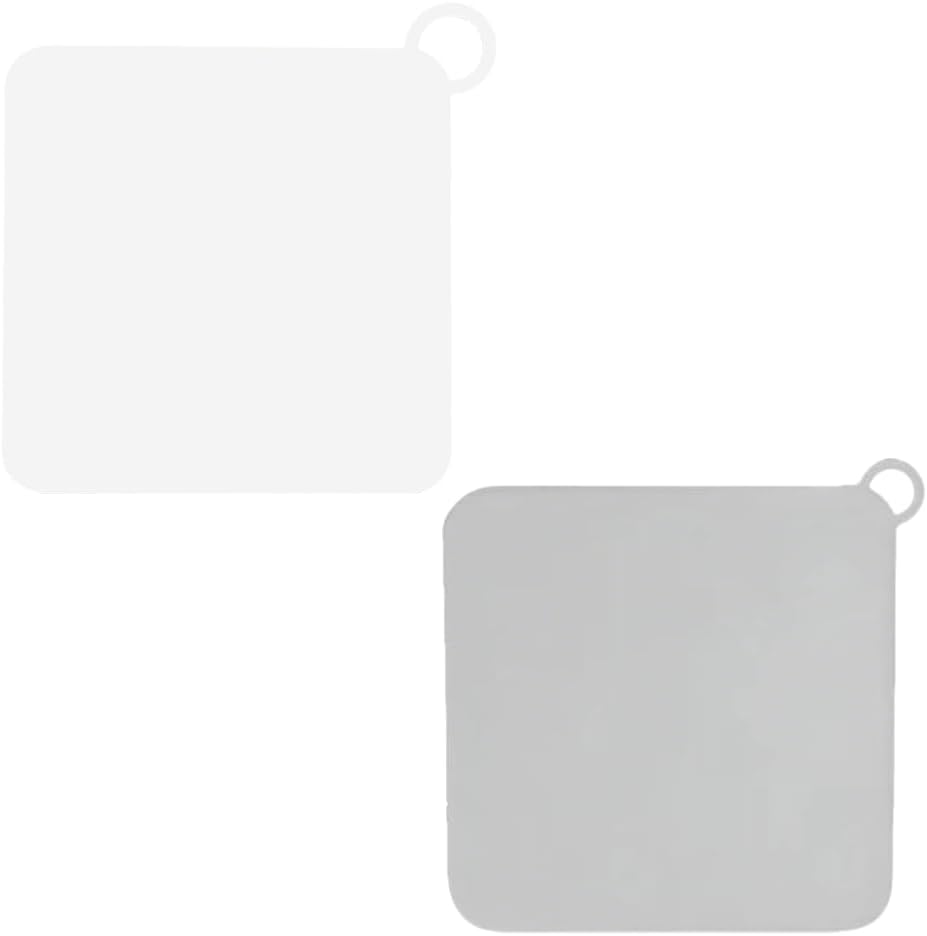 2 Pack Silicone Drain Cover, Drain Plug, Square Odor Proof Floor Drain Seal, Sink Stopper for Bathroom, Kitchen, Laundry Room