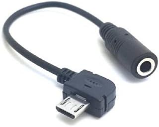 New Black Micro USB Jack to 3.5mm Headphone Earphone Adapter Socket Audio Cable