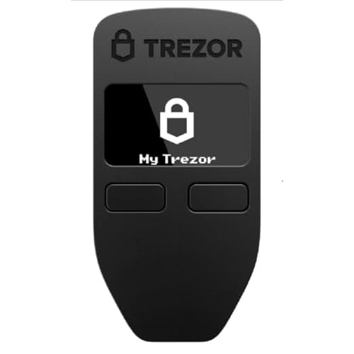 Trezor One - Digital Bitcoin Hardware Wallet and Password Manager - Cold Storage for Cryptocurrency - Ultimate Security and Protection - Supports Multiple Coins including Ethereum and ERC-20 - Black
