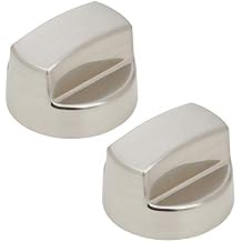 811195 Wolf Hood Knob Replacement KIP 5D44, Wolf Range Parts, Exhaust Ventilation Hood Knobs 805328 5D44 B002MFNQ34, Fit 56 Models for Sub-Zero Wolf, Silver (1) (2 Pack)
