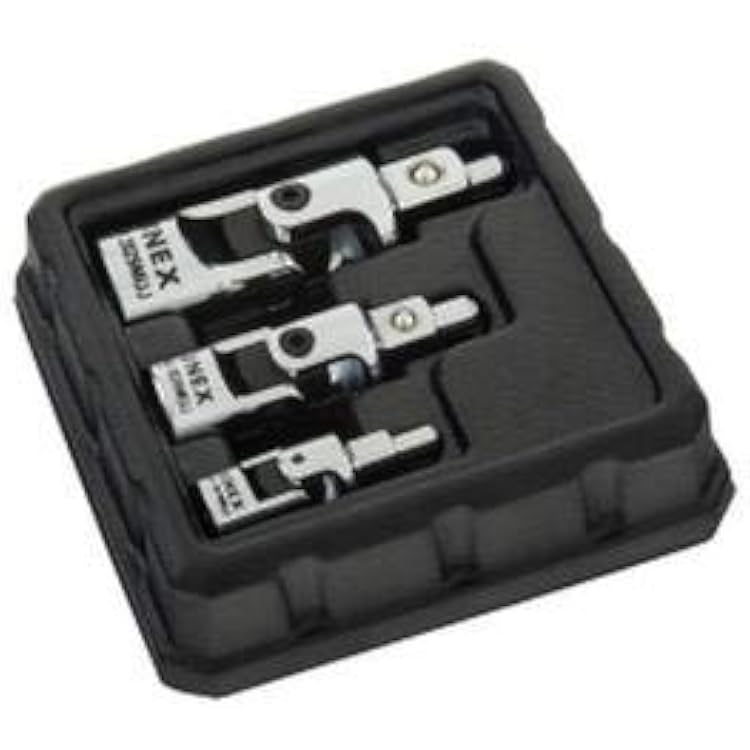 3Pc 14, 38, 12 Dr Chrome Magnetic Universal Joint Set