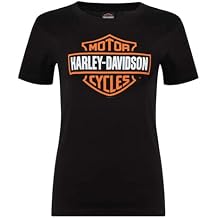 Harley-Davidson Women's Bar & Shield Logo On Black Short Sleeve Crew-Neck Tee