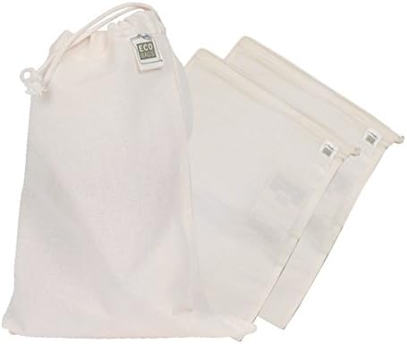 Ecobags Reuseable Produce Bags, Medium - Package of 3 White