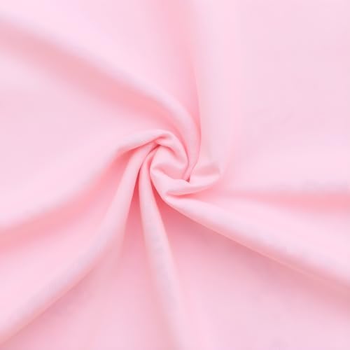 Barcelonetta | 100% Cotton Flannel Fabric | Super Soft | 180GSM, Medium Weight | Solid | Arts & Crafts | for Sewing Baby Pink, 1 Yard