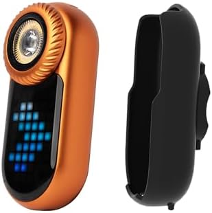 LOOPDOT EDC Flashlight with Dotride Rechargeable Small and Powerful LED Flashlight with RGB Pixel Display, Interactive Games, Adjustable Brightness Cool Gadget Gift for Kids & Adults (Orange)