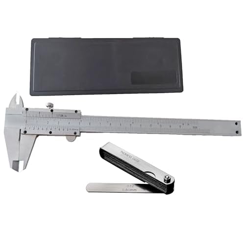 Vernier Caliper 6 inch Stainless Steel150 mm Micrometer Durable Measuring Tool for Inside, Outside, Depth and Step Measurements 0-6 inch