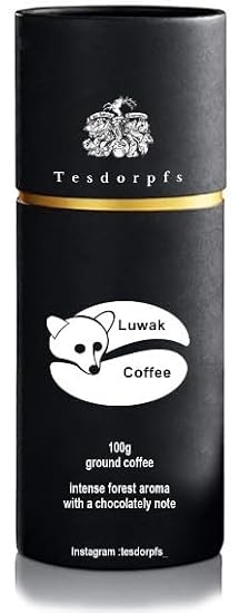 Tesdorpf s 100% Kopi Luwak Arabica Coffee City Roast Civet Coffee 100 g Coffee Beans or Ground Coffee Speciality as a Gift for Coffee Lovers by Tesdorpf (Whole Beans)