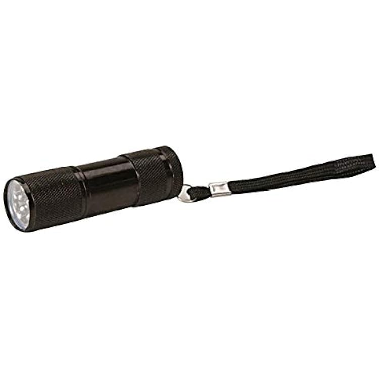 Thirsty Rhino Cahaya Black Light 9 UV LED Premium Handheld Flashlight Ultraviolet Pet Dog and Cat Urine Stain Finder with AAA Batteries Set of 1