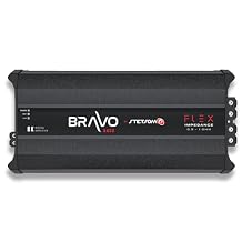 Stetsom Bravo BASS Flex 8K Mono - Class D Car Audio Amplifier, Automatic Impedance System 0.5 to 1 Ohms, Monoblock, 8000 Watts RMS, 8000x1, Smart Subwoofers Amp