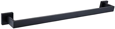 Shile Toilet Black 24" Single Towel Bar Bathroom Shower Towel Hanger Holder Wall Mounted