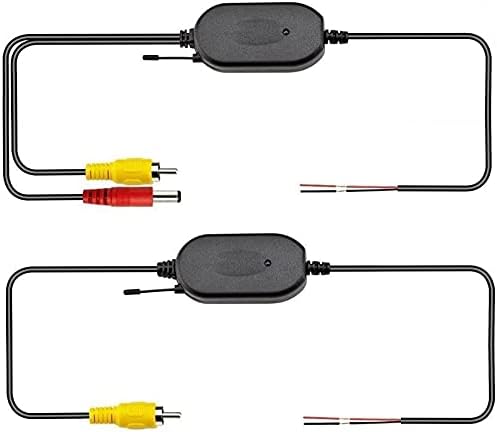 24V2.4GHz Wireless Video Transmitter and Mario Kart Racing Wheel Compatible with Nintendo Wii, 2 Sets White Color Bundle