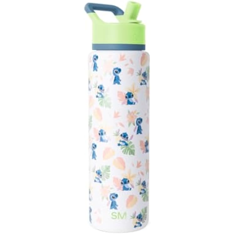 Simple Modern Summit Water Bottle with Straw Lid | Disney Stitch 30oz Leak Proof Stainless Steel Insulated Cup | Gifts for Her Him | Stitch Paradise