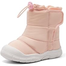 MORENDL Toddler Winter Snow Boots 0-4 Years Boy & Girl Warm Fur Walking Shoes Baby Booties