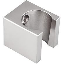 Angle Simple Shower Head Holder, Brass Shower Wand Bracket, Handheld Sprayer Holder Wall Mount, Brushed Nickel