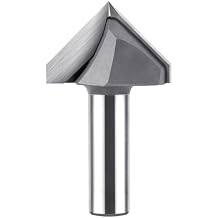 90 Degree V Bit 1/2" Shank, 1-1/2" Cut Diameter Carbide Tipped V Groove Router Bit Wood CNC Router Bits for Grooving, Chamfering, Engraving