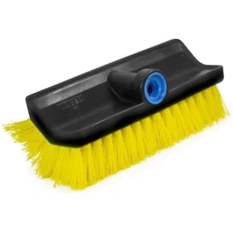 Unger 10 in. W Hard Bristle Polypropylene Handle Multi-Angle Scrub Brush