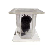 Sci-Supply Magnetic Lines of Force Demonstrator Iron Filings Magnetic Field Viewer with Hinged Acrylic Cube & Removable Bar Magnet Physics & STEM Classroom Experiment Tool