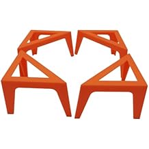 4Pcs Canvas Stands for Painting, Drawing, Pouring - ABS Material, Orange, 4 Levels, Stable & Safe Design