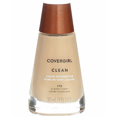 CoverGirl Clean Liquid Makeup, Classic Ivory [110], 1 oz Pack of 3