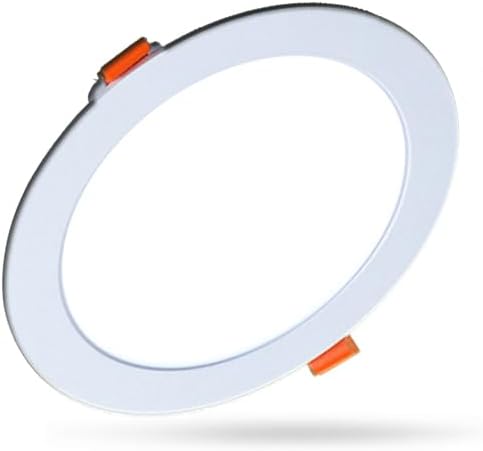 ZEEZ LED Recessed Lighting 7 Inch (OD 7.45" / ID 6.60"), 15W Round Ceiling Down Light Fixture, Non-Dimmable Canless Natural/Neutral White Can Lights, Ultra-Thin Panel Wafer Pancake Downlight Retrofit