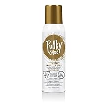Punky Golden Blonde Temporary Hair Color Spray Instant Vibrant Blonde, Washable & Non-Damaging Hair Spray for Party & Cosplay, 3.5 oz