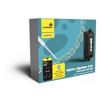 Scottoiler Essentials Micro xSystem 3.0 Electronic Automatic Motorcycle Chain Lubrication System with Bluetooth App Control