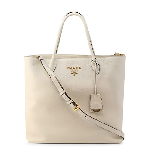 Prada White Leather Shopping BagShoulder BagHandbag