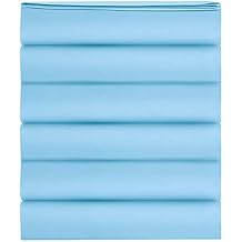 Elegant Comfort 6-Pack Luxury Flat Sheet Premium Hotel Quality Wrinkle and Fade Resistant 1500 Thread Count Egyptian Quality 6-Piece Bed Top Sheet,Twin/Twin XL, Aqua Blue