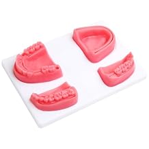 Dental Suture Training Gum Multi-Wound Silicone Suture Practice Model with 4 Dental Suture Pads(White)