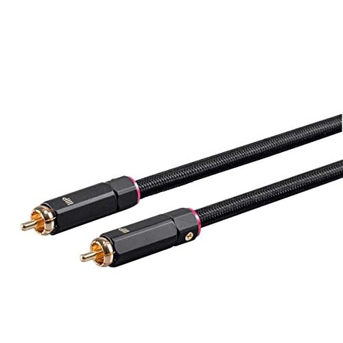 Monoprice Onix Series Digital Coaxial AudioVideo RCA Subwoofer CL2 Rated Cable, RG-6U 75-ohm 50ft Black