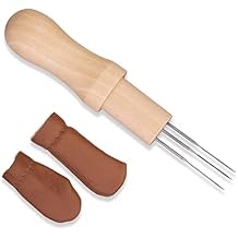 Mayboos Wool Felting Tool Kit - 3 Needles, Finger Protector for Home Craft Work