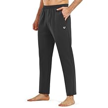 NORTHYARD Men's Yoga Casual Sweatpants Cotton Athletic Lounge Pants Open Bottom Loose Exercise Straight Leg Pant with Pockets