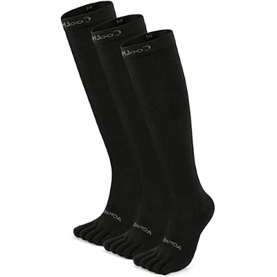 Compression Toe Socks Knee High Coolmax Hiking Socks Graduated Support for Running,Travel,Flight