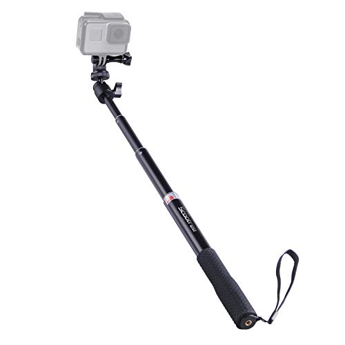 Smatree 36.6 Extendable Aluminum Selfie StickMonopod Compatible for DJI OSMO 360Osmo Action 6Insta360 X5Ace, for Gopro Max 2Lit Hero13121110AKASO GeekPro SJCAM SJ4000 SJ5000